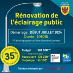 Démarrage des travaux concernant le remplacement de l’intégralité de l’éclairage public en LED.